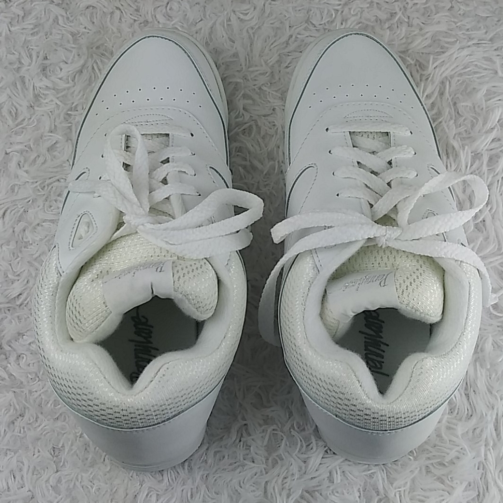 Penny Lane White Faux Leather Mesh Upper Almond Toe Lace Up Low Top Sneaker - Picture 5 of 13